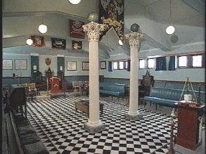 Black and White Tiled Floor