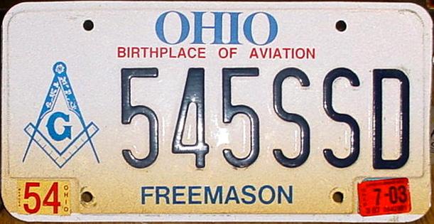 Masonic Liscence Plate